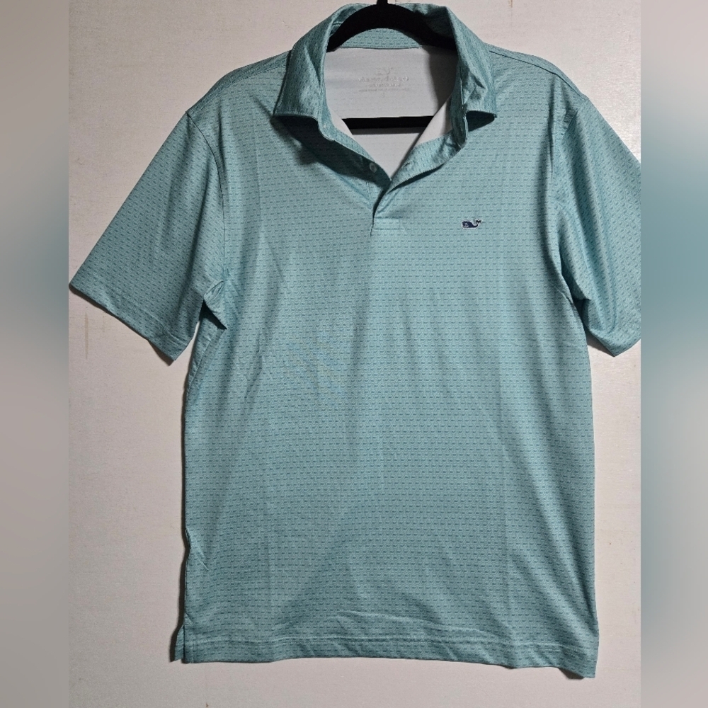 VINEYARD NEW Men's Light Blue Polo Shirt.Size S - Picture 2 of 8